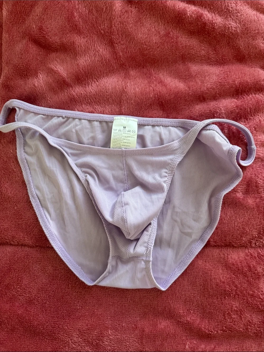 Lilac Ribbed Bikini Briefs